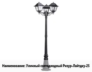 Уличный фонарь Уличный светодиодный Ризур-Лайтдку-25